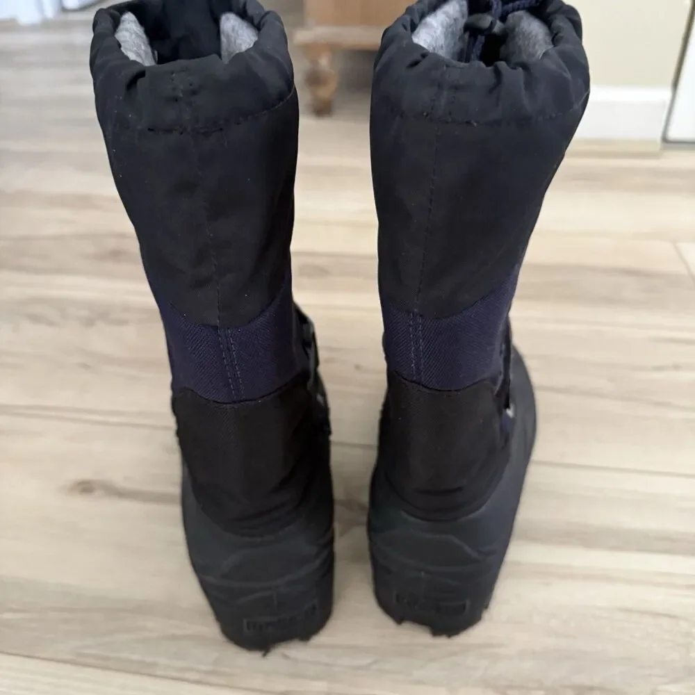 LL Bean Northwoods Kids Winter Snow Boots Graphite Black Size 3